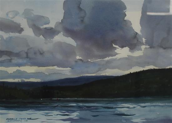 Chet Reneson, watercolour, Lake scene